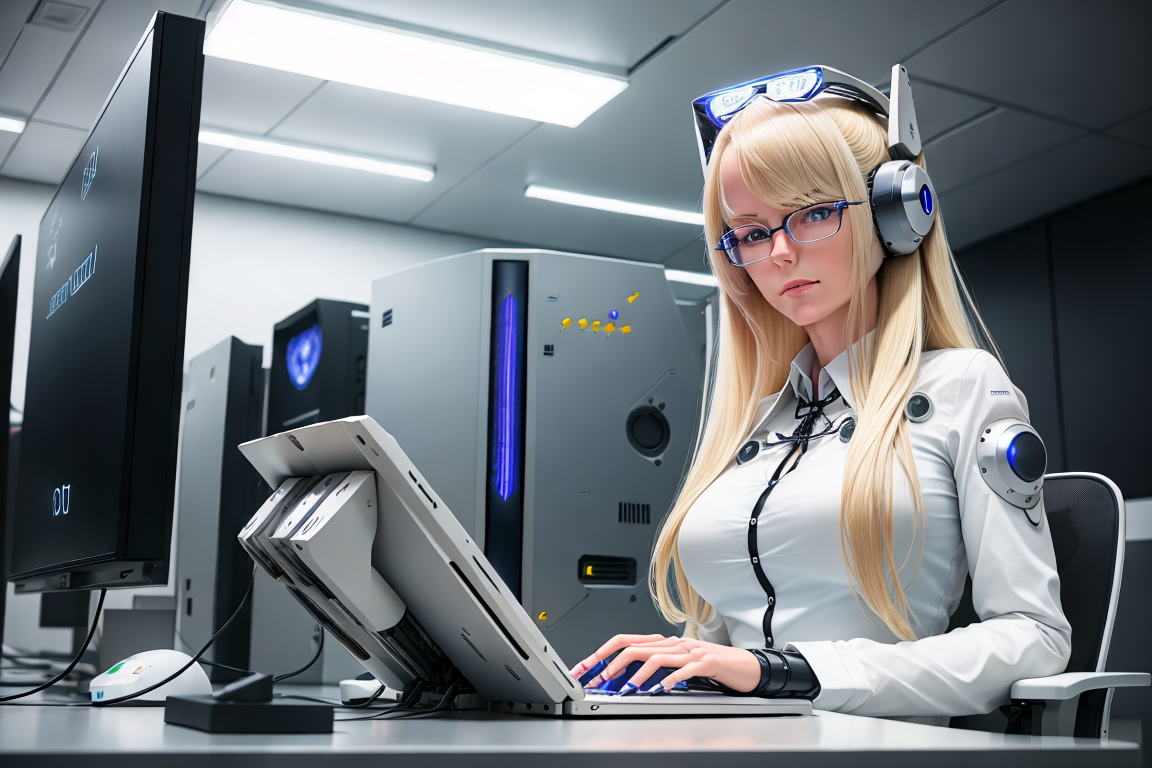Quantum AI mind cyberpunk
